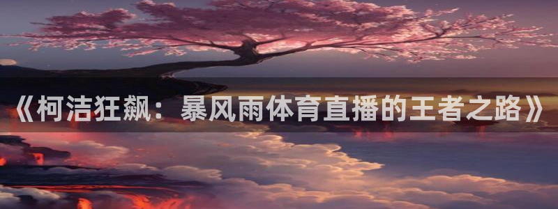 小九直播体育免费观看：《柯洁狂飙：暴风雨体育直播的王者之路》